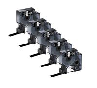 5pk 45013 Tapes d'étiquette D1 compatibles 45013 noir sur blanc 12 mm Compatible avec une utilisation avec LabelManager LM 160 420p 280(5PK White on black)