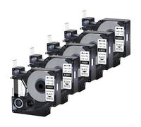 5pk 6 mm x 4. Étiquette de Tube à rétrécis Thermique de 92ft Noir sur Blanc Compatible avec Les Fabricants d'étiquettes comme Les étiquettes industrielles A18051 et 5200