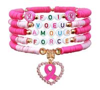 5ps Accessoires Bracelet Octobre Rose Lot,Bijoux Goodies Octobre Rose2026 | Bijoux Lot:5ps octobre rose bracelet,Croyance renforçons les liens entre la mode et la philanthropie