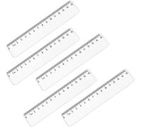 5règle 15 Cm En Plastique,Transparent,Lot De Plate Double Décimètre Essentials Plastique- Durable-Flexible-Pour Artistes,Designers,Architectes,Ingénieurs,Étudiants