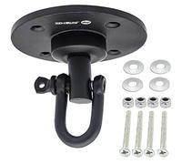 5RIDGE Crochet de suspension pivotant multi-directions, crochet de plafond professionnel pivotant pour sac de frappe de boxe avec vis de montage (noir)
