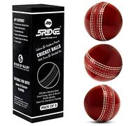 5RIDGE Lot de 3 balles de Cricket pour entraînement en Caoutchouc Souple et sûr avec Coutures Cousues et Noyau pour Rebond, Balancement et Rotation, idéales pour l'entraînement