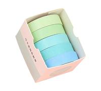 5Rolls Decorative Tape 10mmX2M Adhesive Paper for Art Craft Scrapbooking Journal Planner Photo Album Picture Frame Ournaling Collection