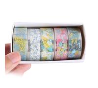 5rolls Flower Decorative Tape 15 Mmx2m For Scrapbooking Photo Album Journal Notebook Arestant Aestant Aesthic Pet Tape Elegant Sticker Collection
