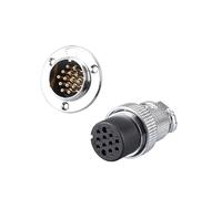 5sets M20 M25 M30 DF20 DF25 DF30 GX20 GX25 mounting 3-hole aviation plug 2Pin 3/4/5/6/7/8/910/11/12/14pin connectors NWPNLXEA(DF20silver plated,5 SETS_8P)