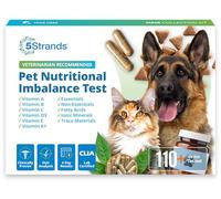 5Strands Test de déséquilibre nutritionnel pour animaux de compagnie, 112 vitamines et minéraux testés, bilan de santé des chiens et des chats à domicile pour tous les âges et races, test de carence