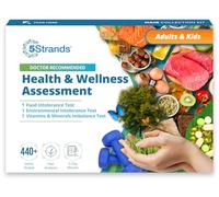 5Strands Test d'intolérance et de carence, 444 articles testés, comprend 3 tests, intolérance alimentaire, sensibilité à l'environnement, déséquilibre nutritionnel, kit de collecte de santé à domicile