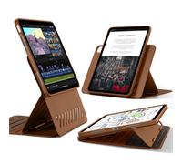 5th / 4th Gen case (2024/2022/2020) Couverture magntique amovible Portrait / support de paysage avec vue d'cran surleve 9 angles debout bruns