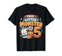 5th Birthday Boys Girls 5 Years Old Milk and Cookie Party T-Shirt