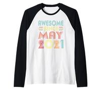 5th Birthday Idea Awesome Since May 2021 Bday 5 Years Old Manche Raglan