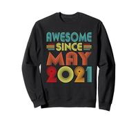5th Birthday Idea Awesome Since May 2021 Bday 5 Years Old Sweatshirt
