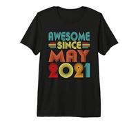 5th Birthday Idea Awesome Since May 2021 Bday 5 Years Old T-Shirt Haut de Gamme
