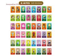 (5th) Carte Amiibo Animal Crossing 3 * 2,2 Cm, Tailles Mini (48 Pièces)