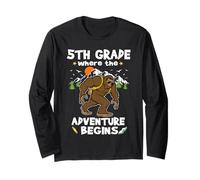 5th Grade Where The Adventure Begins Back to School Bigfoot Manche Longue