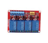 5V/12V/24VDC Module de relais optocoupleur à 4 canaux Déclencheur de haut niveau bas avec voyant lumineux(12V)