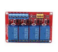 5V/12V/24VDC Module de relais optocoupleur à 4 canaux Déclencheur de haut niveau bas avec voyant lumineux(5V)
