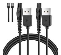5V 1A USB Cable Chargeur pour Tondeuse Philips One Blade QP2724 QP2834 QP1924 MG9520 BT3238 MG7950 MG5910 X5005 X5006, 2PCS Charging Line de Rasoir pour Rasoir Philips avec Brosse de Nettoyage
