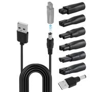 5V Chargeur de Rasoir Câble universel avec 7 Embouts Connecteurs Kit d'Adaptateur d'Alimentation Connecteur Charging Line pour Différentes Marques de Rasoir Électrique Purificateurs Table Lampes