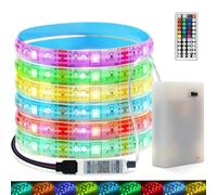 5V Ruban LED Adhésif RGB LED Fancy 5050, 30 LEDs/m 3AA Batterie IP65 Étanche Light Strip avec télécommande Pour Ambilight TV Rétroéclairage Salle De Séjour Bar Fête PC.