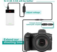 5V USB Power Bank Chargeur Câble ACK-DC40 + DR-40 DC Coupleur NB-6L Dummy Batterie pour Canon S90 S95SX530 SX600 SX610 SX700 SX710