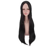 5v5 Arena Game Luna Middle Part Straight Long Black Cosplay Wig Costume 75cm Synthetic Hair Halloween Party Wigs For Women