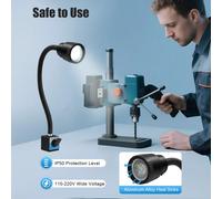 5W Led Machine-outil lumière Machine lampe de travail lumière LED Flexible Base magnétique tour lumière lampe industrielle avec Long tuyau noir