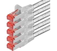 5X 0,25M Câble Patch Câble Réseau Cat 6 Cat6 Rj45 Sftp - Transparent[CAB9164178]