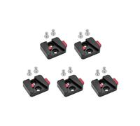 5X 1/4 Universal V Mount Batterie Adaptateur de Plaque à DéGagement Rapide Accessoires Portable Base Unique pour Toutes les Ptz et CaméRa Noir