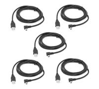 5X 1,8 M USB B Type 5 Broches Mâle 90 Degrés Une Angle Gauche Vers USB 2.0 CâBle de Données Mâle Couleur Noire