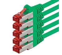 5x 10m - Câble réseau Cat 6 Patch Cable Cat6 RJ45 SFTP - Vert