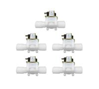 5X 12V 1/2 Pouces Air Magnetique en Plastique Electrique D'Eau de Valve Electromagnetique de N / C Normalement Ferme