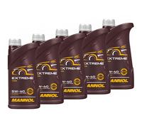 5x 1L Huile Moteur MANNOL EXTREME 5W-40 API SN CF ACEA A3 B4
