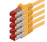1aTTack.de 5x 1m - Câble patch câble réseau Cat 6 Cat6 RJ45 SFTP - jaune