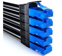 5x 2m CAT6 Set de Câbles Réseau - U-UTP RJ45 CAT-6 Câble LAN Câble Patch Ethernet Câble DSL Switch Routeur Modem Répéteur Panneau de Brassage - Noir