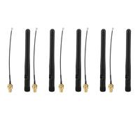 5X 433Mhz Antenna 3Dbi GSM RP-SMA Plug Rubber Waterproof Lorawan Antenna + IPX to SMA Small Cable Ex