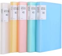 [5x] A3 Binding Document Protector For 80 Sheets,40 Transparent Pockets,Book Display Presentation For Files,Translucent Cover,Set Of 5 In 5 Colours,Tkd8039-5x