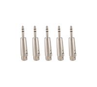 5X Adaptateur de XLR Femelle avec 6,3 mm (M) Prise de Miniphone Argent
