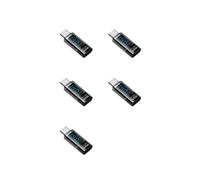 5X Adaptateur USB C Affichage LED Puissance 140W 40Gbps 8K Extension USB C PD3.1 Connecteur Type C Testeur de Puissance Type C Noir