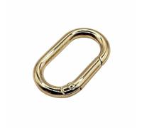 5X Anneau à Ressort Ovale Ouvrable Sac à Main en Cuir Sangle Boucle Connecter Porte-clés Pendentif Porte-clés Chaîne pour Chien Fermoir à Pression Clip Mousqueton-Diamètre Intérieur 40MM-Or