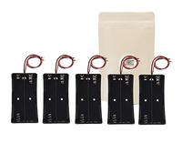 5X Armature Support Boite boitier pour 2 Pile Batterie 18650 avec Fils Noir Rouge coupleur
