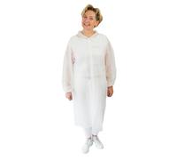 5x ARNOMED Blouse blanche de protection PP Blanc, Blouse médicale homme jetables XL- 145x115cm, 4 boutons-pression, Blouse jetable 23g/m², Blouse jetable, Blouse jetable, vêtements médicals