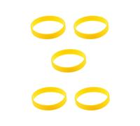5X Bande de La Poignet Bracelet en Silicone en Caoutchouc A La Mode Elastique - Jaune