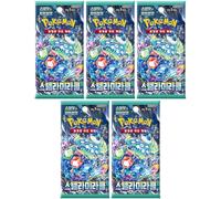 5X Booster Pokemon sv7 - Écarlate & Violet Stellar Miracle (Edition Coréenne Officielle, 5 Cartes par Booster, Scellé & Protégé, Équivalent Couronne Stellaire)