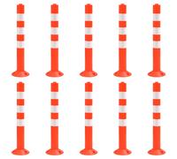 5x Borne de Contrôle du Trafic Plastique 75 cm Avertisement Sécurité vidaXL