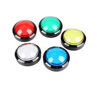 5X Boutons D'Arcade 60Mm DôMe 2,36 Pouces LED Bouton Poussoir avec Micro-Interrupteur pour Console de Jeux VidéO de Machine D'Arcade