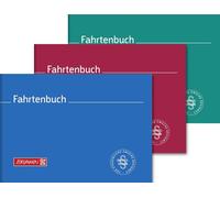 5X BRUNNEN 1010141 Carnet de route "pour véhicules à moteur", A6 horizontal, 40 feuilles, carton, pelliculage brillant, assorti