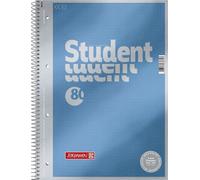 5X BRUNNEN 1067147 Collegeblock Premium Student, A4, 80 feuilles, pointillés, bleu