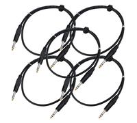 5x Cable Jack Professionnel Stereo 6.3mm Guitare Basse Batterie Electronique 1m