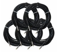 5x Cable Jack Professionnel Stereo 6.3mm Guitare Basse Instruments Musique 10 m