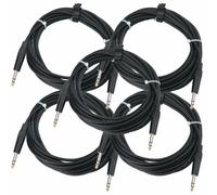 5x Cable Jack Professionnel Stereo 6.3mm Guitare Basse Instruments Musique 6m
